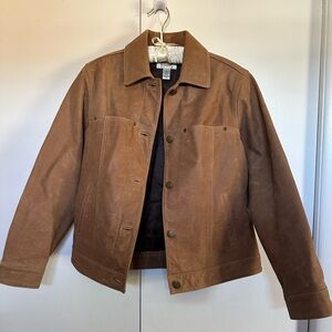 Talbots Brown Leather Jacket